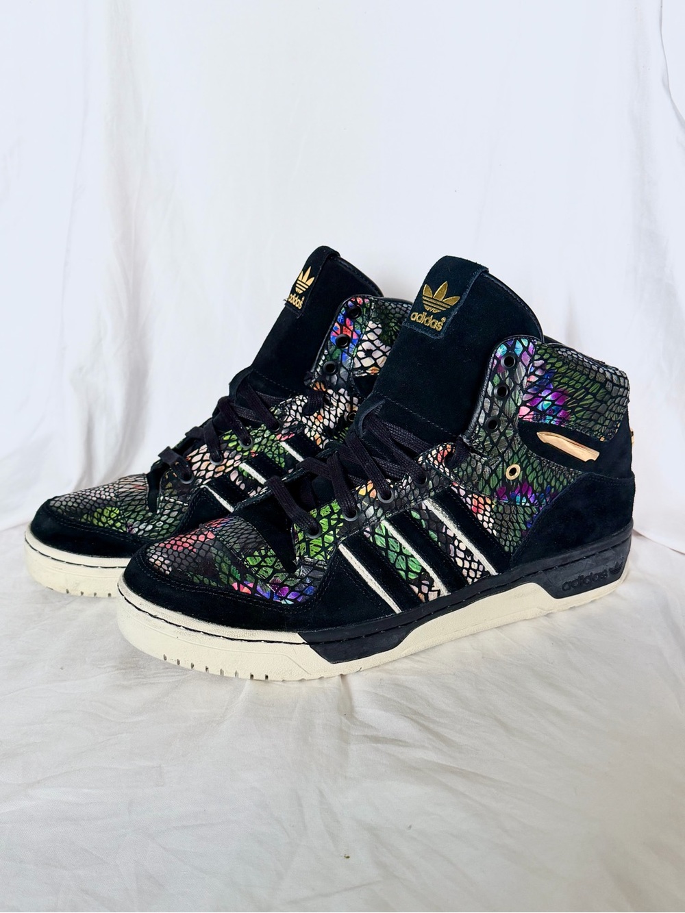 2014 ADIDAS ATTITUDE HI BIG SEAN FLORAL HAWAII BLACK GOLD SUPERSTAR Size 14 - Picture 3 of 11
